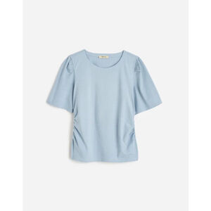 NWT Madewell Side-Cinch Puff-Sleeve Tee medium in light blue